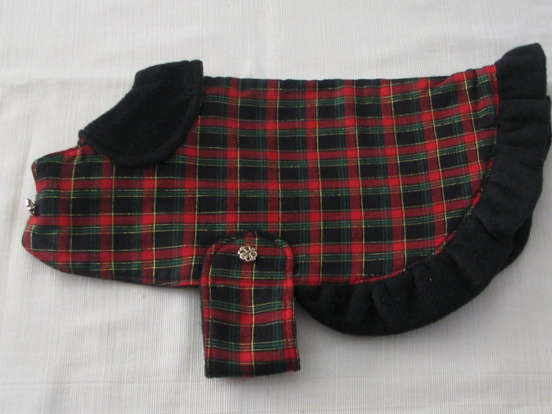 Plaid Caboose Cape — Right side view