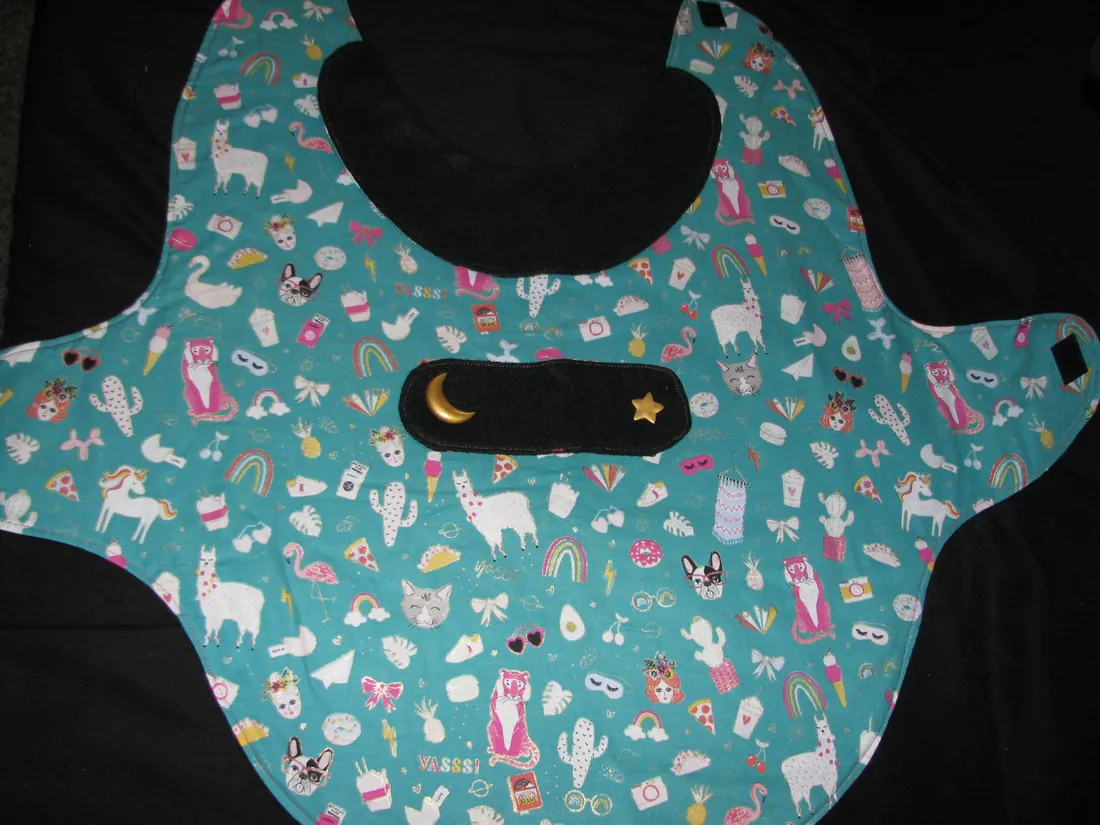 Turquoise Puppy Print — new coat view