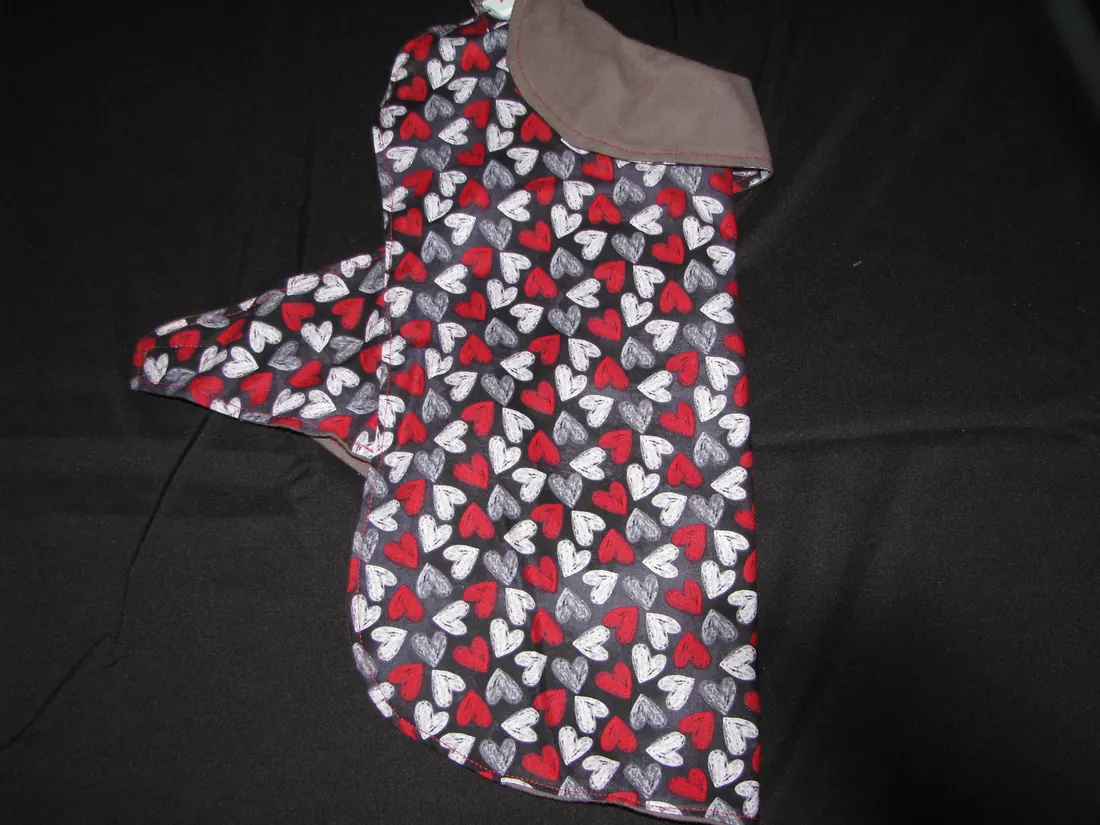Red and White Hearts — new coat view