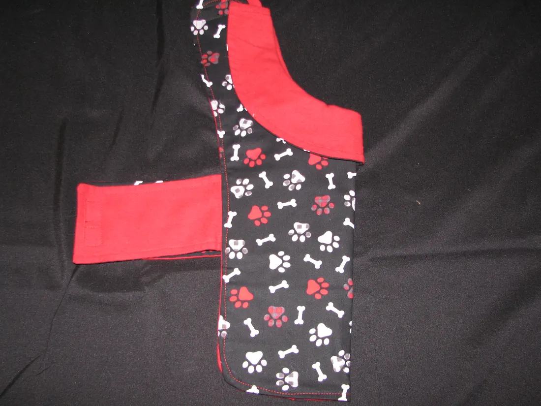Red and Black Bones and Paws — new coat view