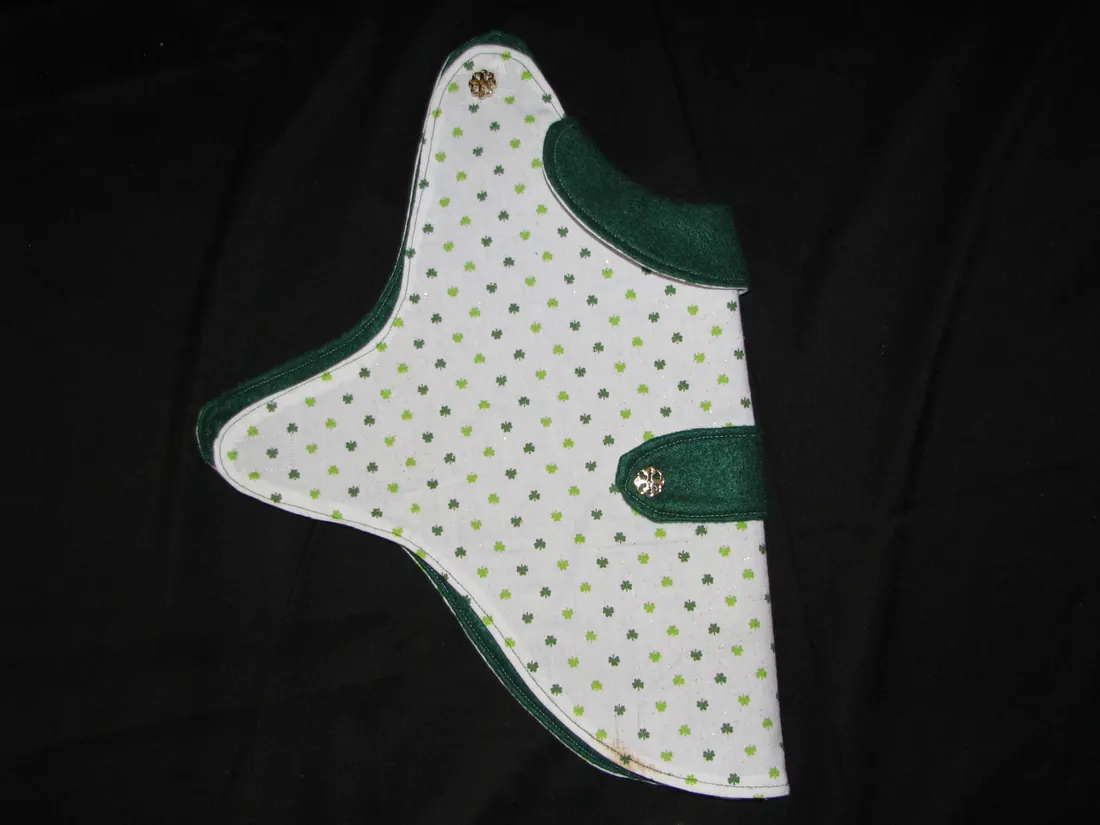Green and White Shamrocks — new coat view