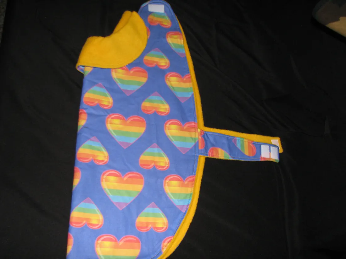 Gay Pride Hearts — new coat view