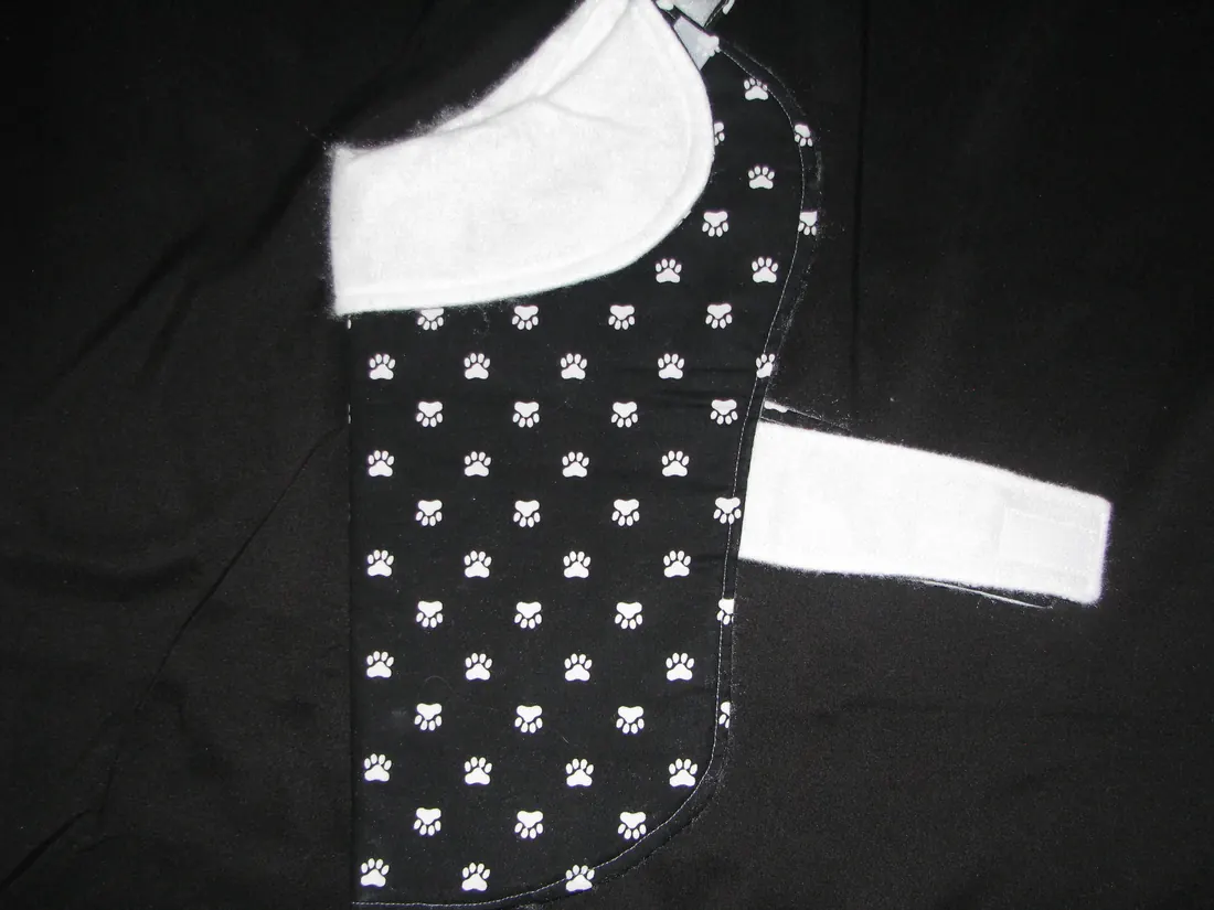 Black and White Paw Prints — new coat view